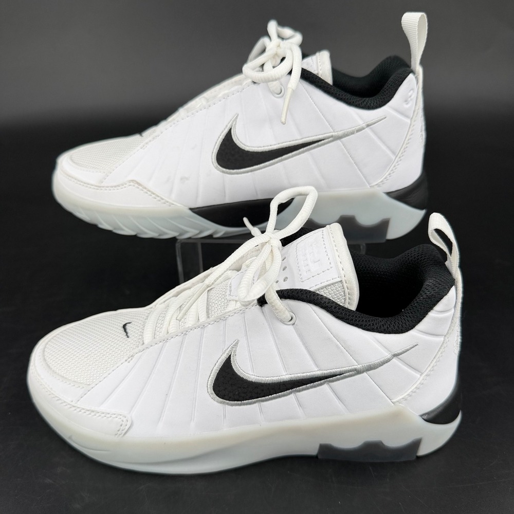 Nike LeBron Witness 8 White Black Basketball Shoes HV2271-100 Kids Size 3Y